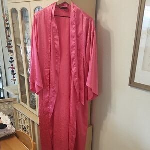 INC Full-Length Pink Leopard Satin Robe